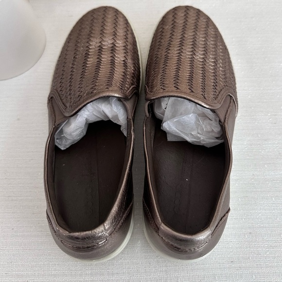 ECCO Metallic Woven Leather Slip On Casual Sneakers Women’s EU40 US9-9.5 - Picture 8 of 14